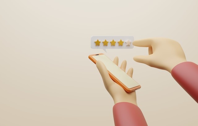 giving 4 stars rate animated